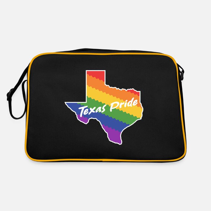 Texas Design Rainbow Map pour les Texans LGBT + Sac Retro