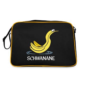 Schwanane - Retro Tasche - Schwarz/Gold - Hinten