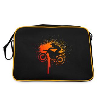 Women's Dirt Biker Dirt Bike Dirt Bike Supermoto - Retro Bag - black/gold - Back