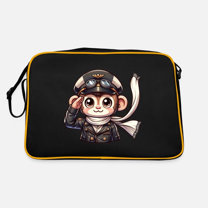 Pilote de singe mignon Sac Retro