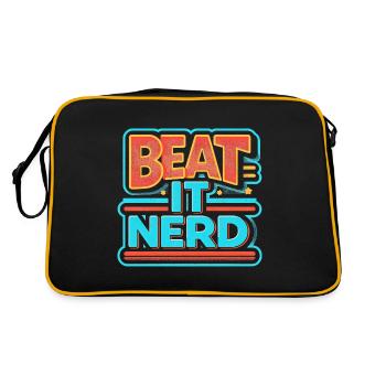 Beat it Nerd 8 - Retro Bag - black/gold - Back