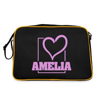 Cadeau pour Amelia - Sac Retro - noir/or - Dos