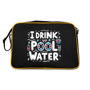 I Drink Pool Water 8 - Retro Bag - black/gold - Back