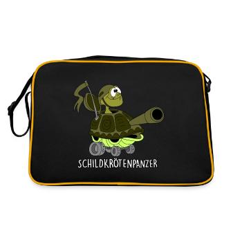 Schildkrötenpanzer - Retro Tasche - Schwarz/Gold - Hinten