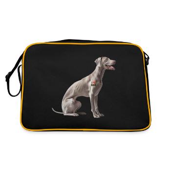 Le père du braque de Weimar Wapa - Sac Retro - noir/or - Dos