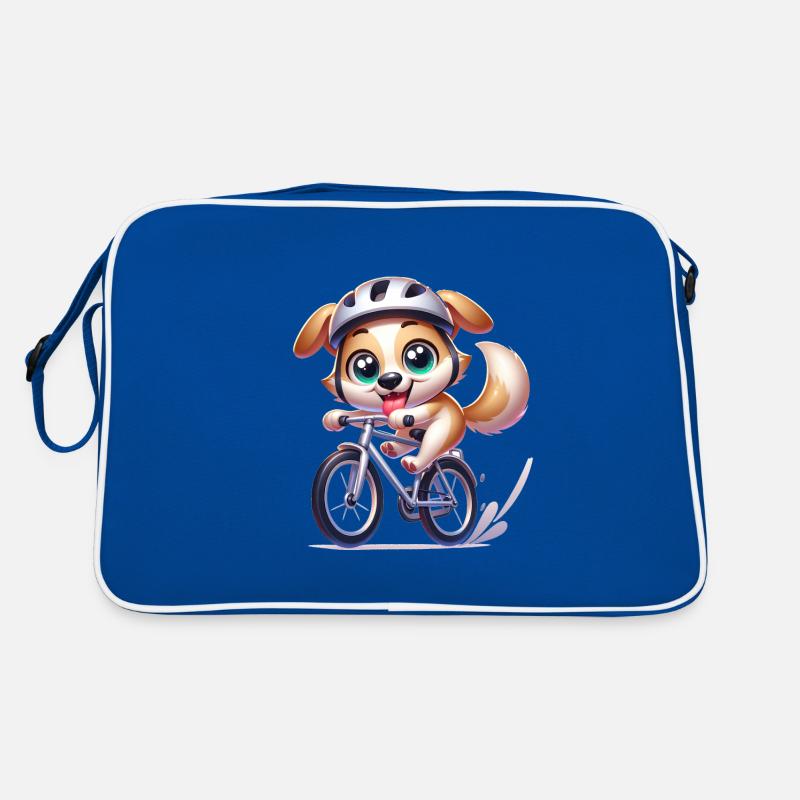 Chien cycliste mignon Sac Retro