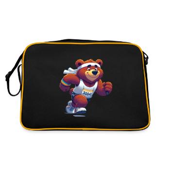 Ours marathonien mignon - Sac Retro - noir/or - Dos