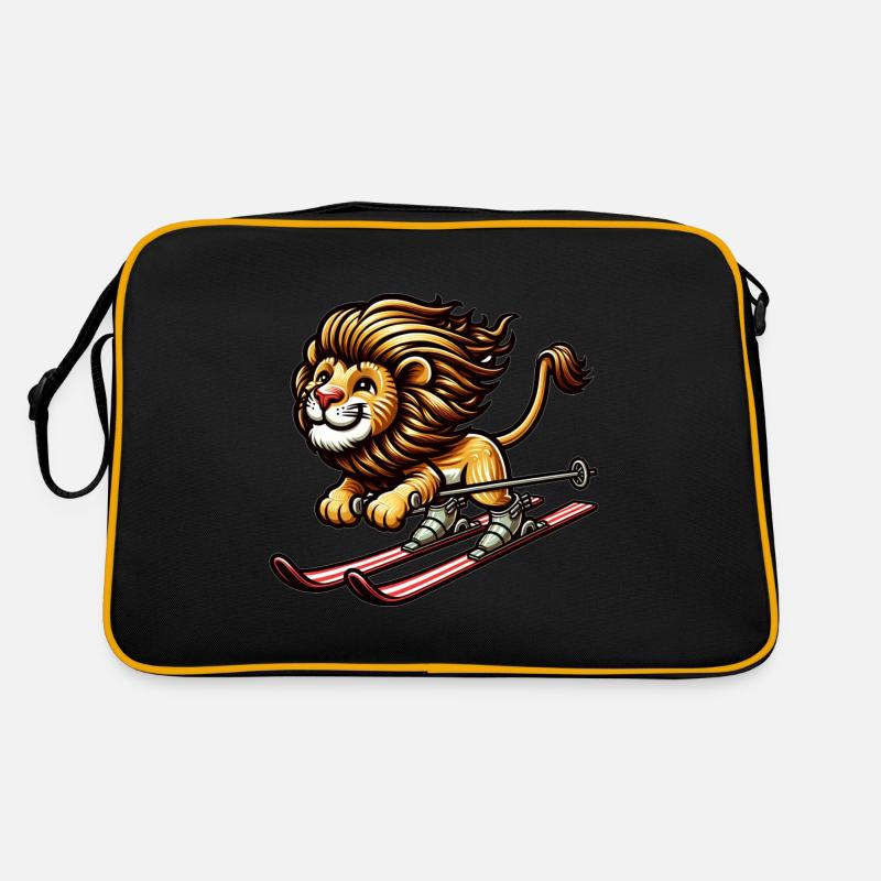 Mignon Skieur Lion Sac Retro