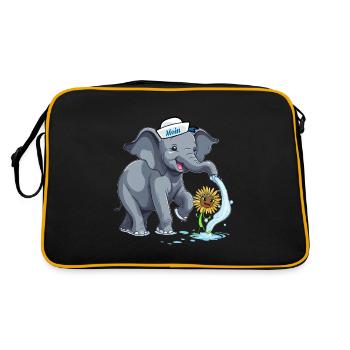 Elephant Elephant Maritime - Retro Bag - black/gold - Back