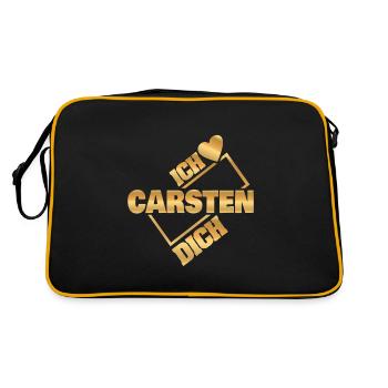 Cadeau pour Carsten - Sac Retro - noir/or - Dos