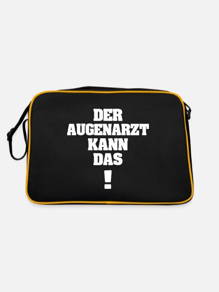 Funny Ophthalmologist - Retro Bag - black/gold - Back