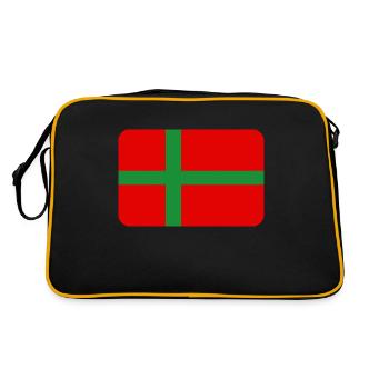 BORNHOLM FLAG round corner 400 dpi - Sac Retro - noir/or - Dos