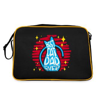 Meilleur cadeau rétro chat papa jamais Kitty Cats - Sac Retro - noir/or - Dos