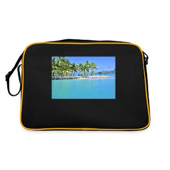 Lagon de Bora Bora - Sac Retro - noir/or - Dos