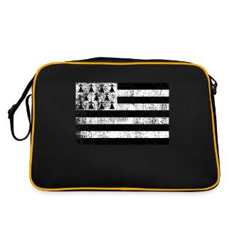 Drapeau Bretons Bretons Vintage - Sac Retro - noir/or - Dos