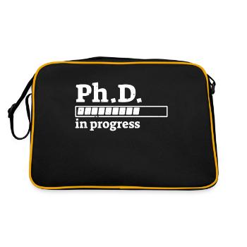 Ph.D. in Progress Staff Shirt with Progress - Retro Bag - black/gold - Back