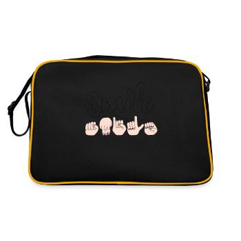 langues 13 - Sac Retro - noir/or - Dos