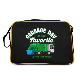 Garbage truck birthday garbage truck - Retro Bag - black/gold - Back