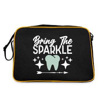 teeth shine - Retro Bag - black/gold - Back