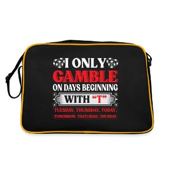 I Only Gamble On Days Beginning With T Casino - Retro Bag - black/gold - Back