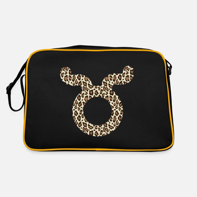 Sternzeichen Stier - Retro Tasche - Schwarz/Gold