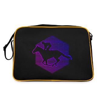 Ladies Equestrian Equestrian Horse Riding - Retro Bag - black/gold - Back