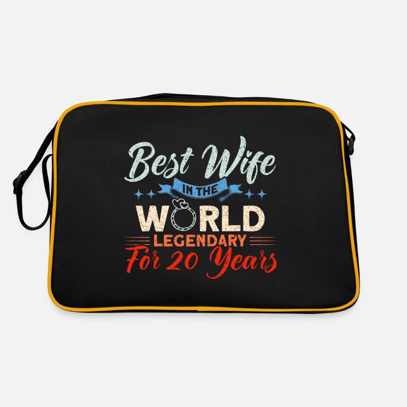 20. Hochzeitstag Paardesign 20 Jahre Ehe Retro Tasche