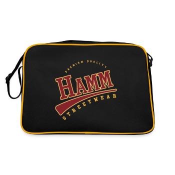 Hamm Allemagne College High School Style - Sac Retro - noir/or - Dos