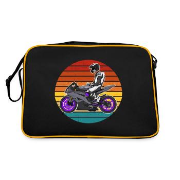 Motorcycle Lifestyle / Motorcycle / Motorcycles biker - Retro Bag - black/gold - Back