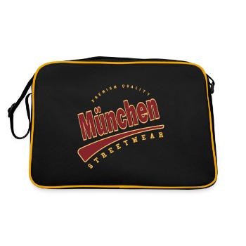 Munich Allemagne College High School Style - Sac Retro - noir/or - Dos