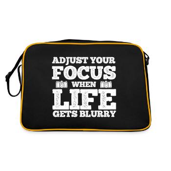 Fotografie Fotograf - Retro Tasche - Schwarz/Gold - Hinten