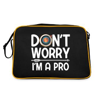 Bogenschießen Archery - Retro Tasche - Schwarz/Gold - Hinten