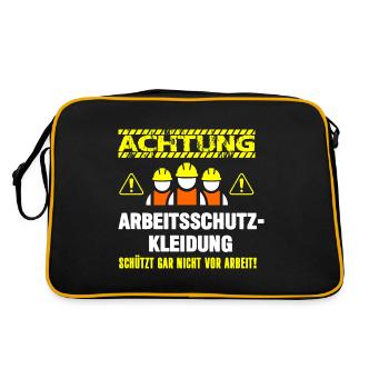Arbeitsschutzkleidung - Retro Tasche - Schwarz/Gold - Hinten