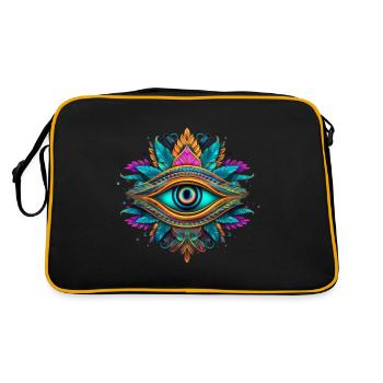 Design Element Eye Neon Tribal - Retro Bag - black/gold - Back