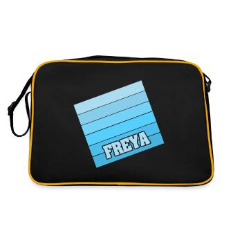 Gift for Freya - Retro Bag - black/gold - Back