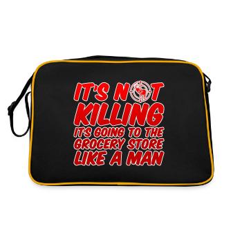 Il va à l’épicerie comme un homme - Sac Retro - noir/or - Dos