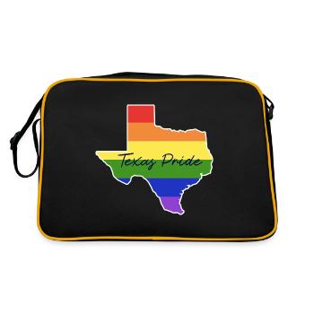 Carte du Texas en arc-en-ciel pour les fiers - Sac Retro - noir/or - Dos