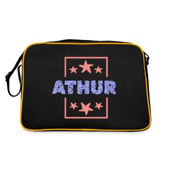 Cadeau pour Athur - Sac Retro - noir/or - Dos