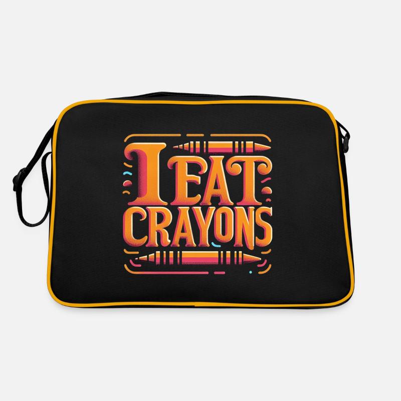 I Eat Crayons 20 Retro Tasche