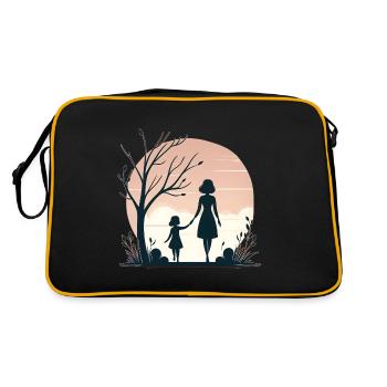 Ewige Bindungen, Ein Mutter-Tochter-Geschichte - Retro Tasche - Schwarz/Gold - Hinten