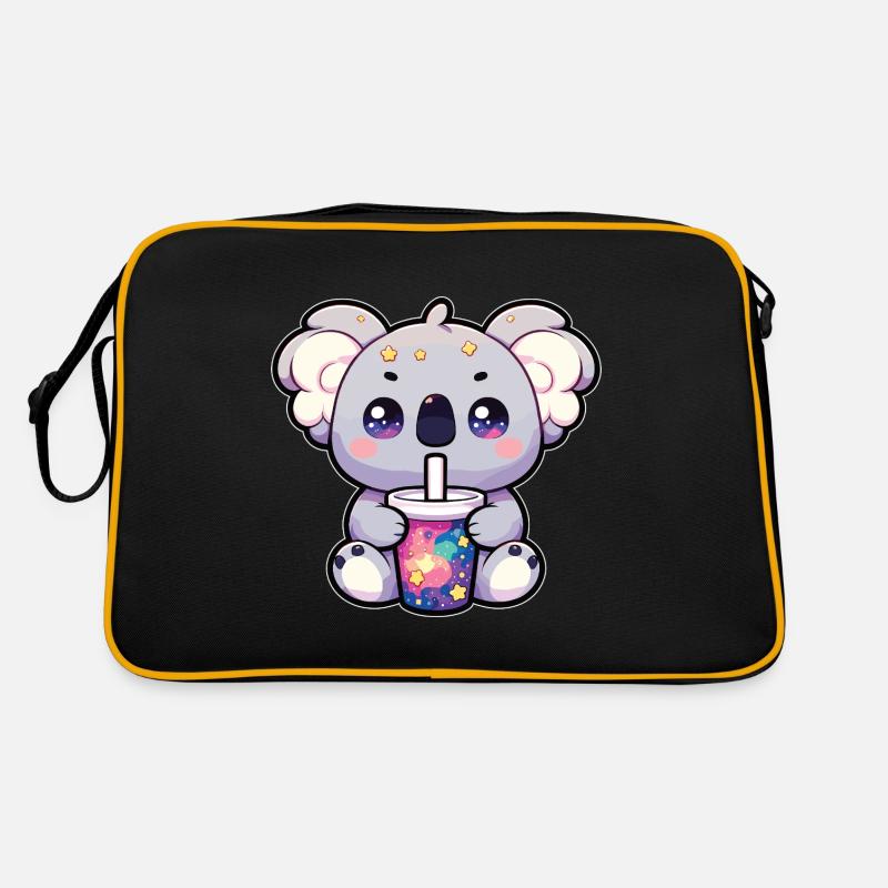 Koalas trinken Bubble Tea Galaxie Boba Koala Retro Tasche