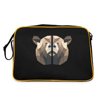 brown bear - Retro Bag - black/gold - Back
