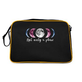 LGBT Transgender Phase Mond LGBTQ Street Day Demo - Retro Tasche - Schwarz/Gold - Hinten