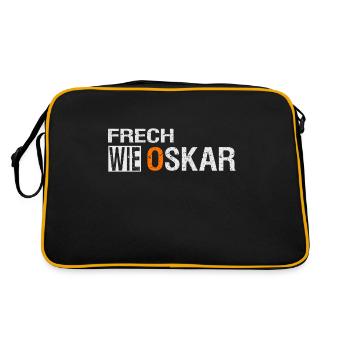 Frech wie Oskar - Retro Tasche - Schwarz/Gold - Hinten