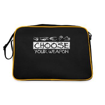 Choose Your Weapon - Retro Tasche - Schwarz/Gold - Hinten