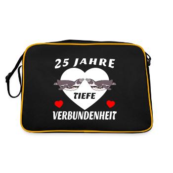 Anniversaire des conjoints de mariage d'argent - Sac Retro - noir/or - Dos