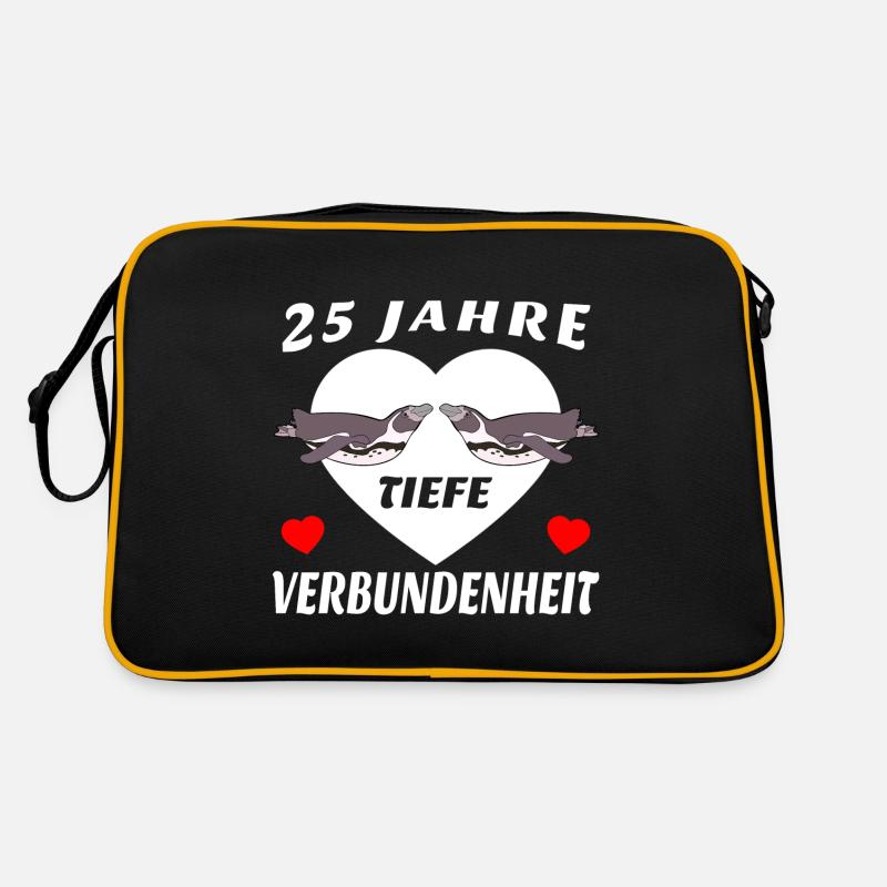 Silver wedding connectedness spouses anniversary Retro Bag