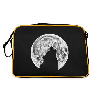 Wolf in the moon - Retro Bag - black/gold - Back