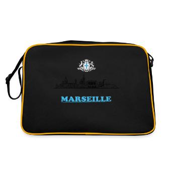 T.Shirt Marseille - Sac Retro - noir/or - Dos
