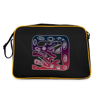 Double Dragon Aborigène Australie Down Under - Sac Retro - noir/or - Dos
